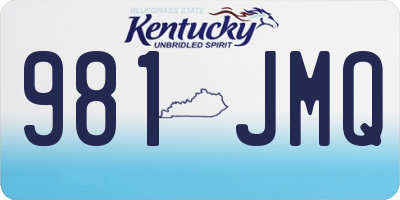 KY license plate 981JMQ
