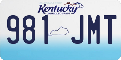 KY license plate 981JMT