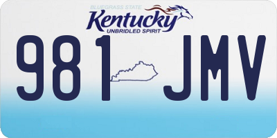 KY license plate 981JMV