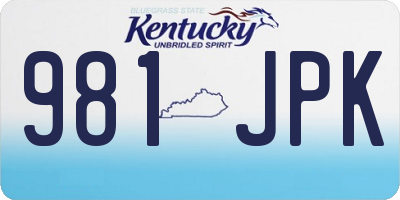KY license plate 981JPK