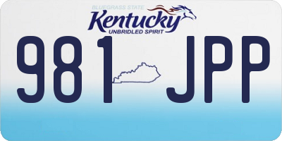 KY license plate 981JPP