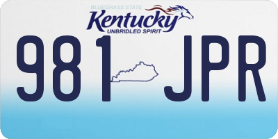 KY license plate 981JPR
