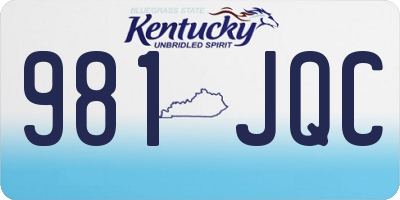 KY license plate 981JQC
