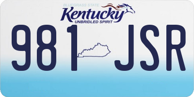 KY license plate 981JSR