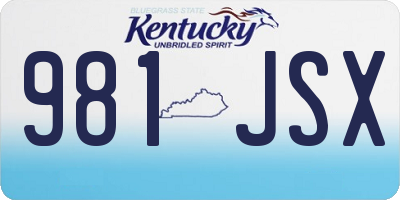 KY license plate 981JSX