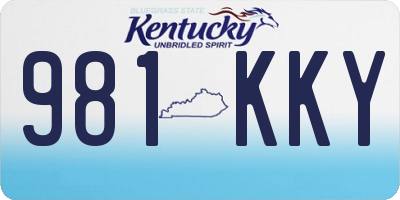 KY license plate 981KKY