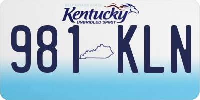 KY license plate 981KLN