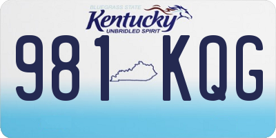 KY license plate 981KQG