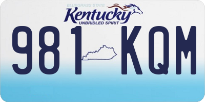 KY license plate 981KQM