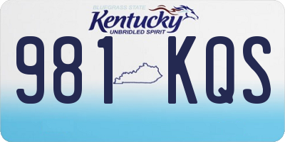 KY license plate 981KQS