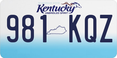KY license plate 981KQZ