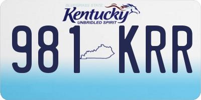 KY license plate 981KRR