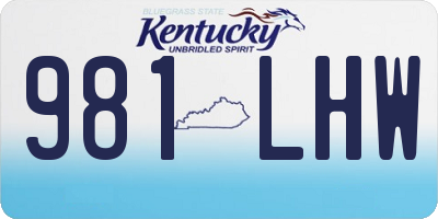 KY license plate 981LHW