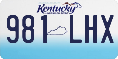 KY license plate 981LHX