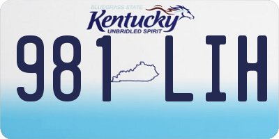 KY license plate 981LIH