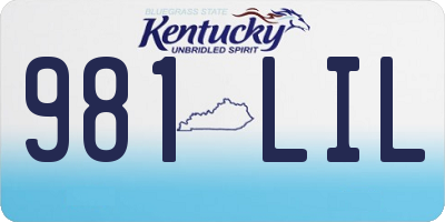 KY license plate 981LIL