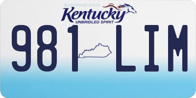 KY license plate 981LIM