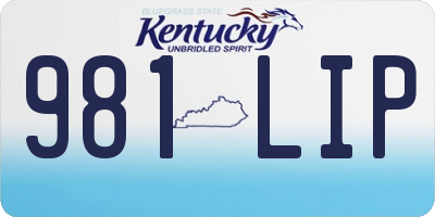 KY license plate 981LIP