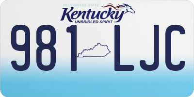 KY license plate 981LJC