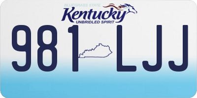 KY license plate 981LJJ