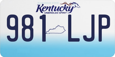 KY license plate 981LJP