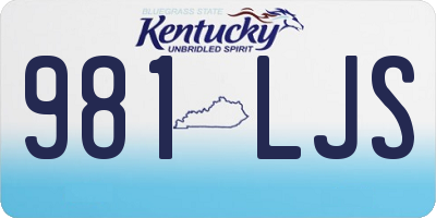 KY license plate 981LJS