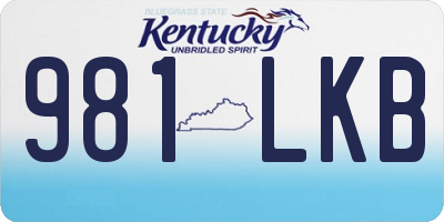 KY license plate 981LKB