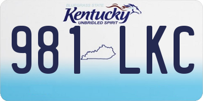 KY license plate 981LKC