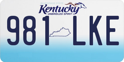 KY license plate 981LKE