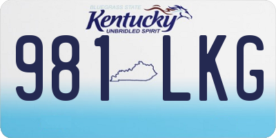 KY license plate 981LKG