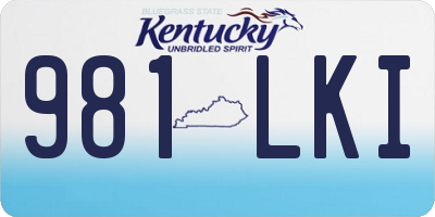 KY license plate 981LKI