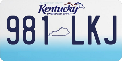 KY license plate 981LKJ