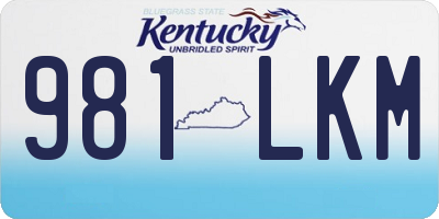 KY license plate 981LKM