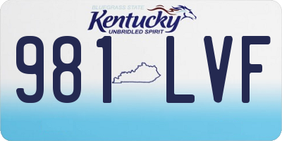 KY license plate 981LVF