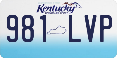 KY license plate 981LVP
