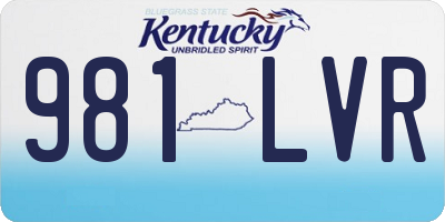 KY license plate 981LVR