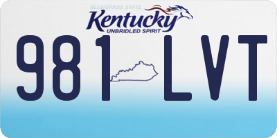 KY license plate 981LVT