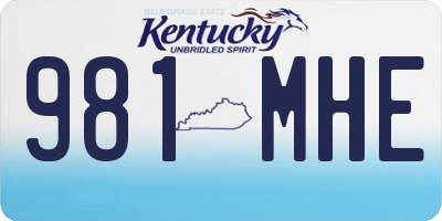 KY license plate 981MHE