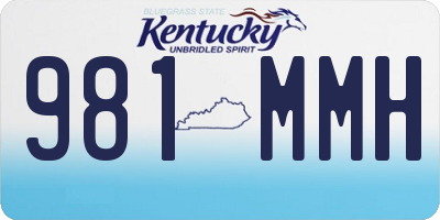 KY license plate 981MMH