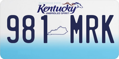 KY license plate 981MRK
