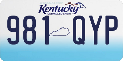 KY license plate 981QYP