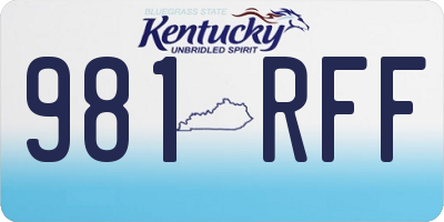 KY license plate 981RFF