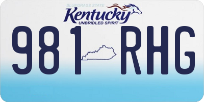 KY license plate 981RHG