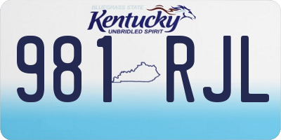 KY license plate 981RJL