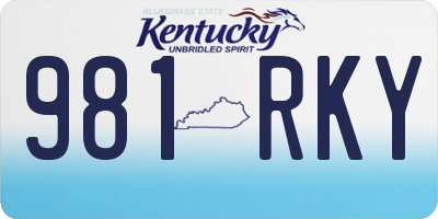 KY license plate 981RKY