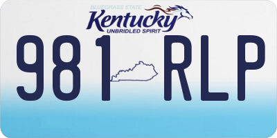 KY license plate 981RLP