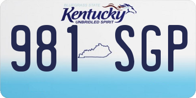 KY license plate 981SGP