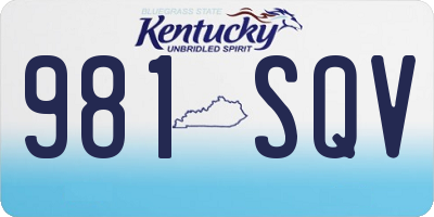 KY license plate 981SQV