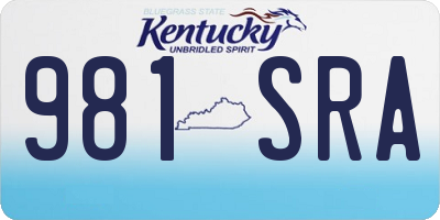 KY license plate 981SRA