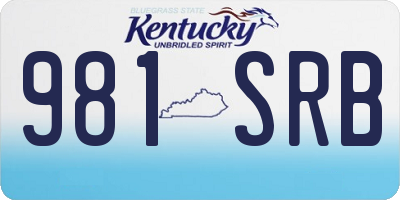 KY license plate 981SRB